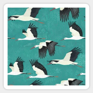 Stork fly Sticker